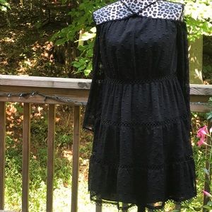 NWT Giani Bini Sheer Black Lined Off Shoulder Drss